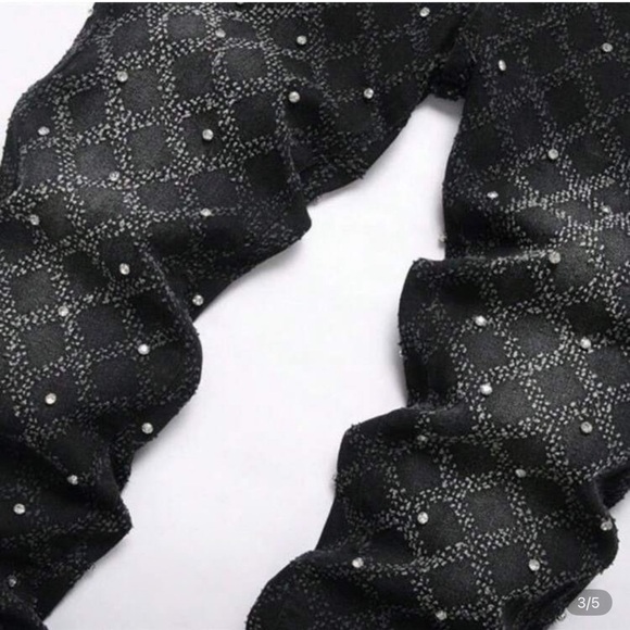 Men’s High Street Rivet Flared Jeans - Picture 4 of 6